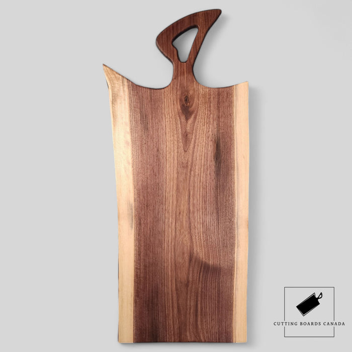 Walnut Live Edge Loop Handle Board